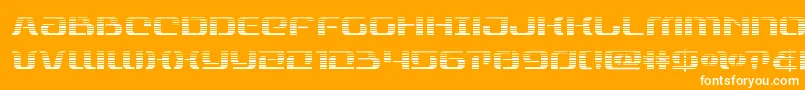 rangepaladingrad-Schriftart – Weiße Schriften auf orangefarbenem Hintergrund