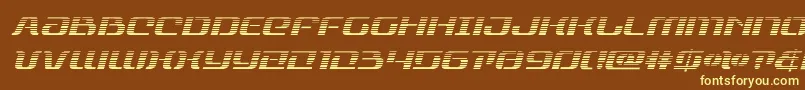 rangepaladingradital Font – Yellow Fonts on Brown Background