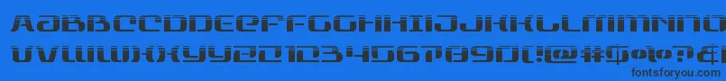 rangepaladinhalf Font – Black Fonts on Blue Background