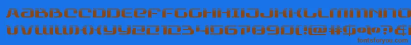 rangepaladinhalf Font – Brown Fonts on Blue Background