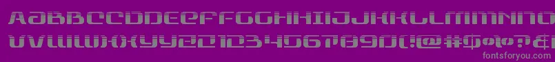 rangepaladinhalf-Schriftart – Graue Schriften auf violettem Hintergrund