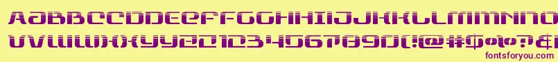 rangepaladinhalf Font – Purple Fonts on Yellow Background