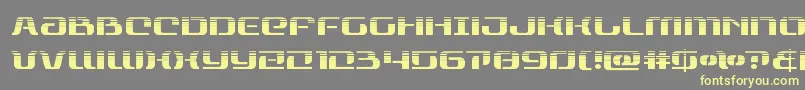 rangepaladinhalf Font – Yellow Fonts on Gray Background