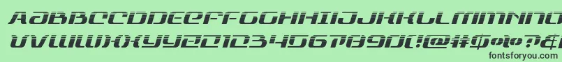 rangepaladinhalfital Font – Black Fonts on Green Background