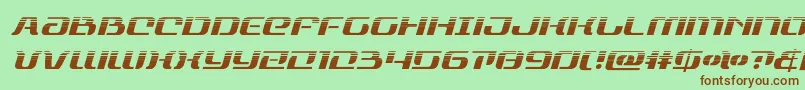 rangepaladinhalfital Font – Brown Fonts on Green Background