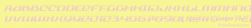 rangepaladinhalfital-Schriftart – Rosa Schriften auf gelbem Hintergrund