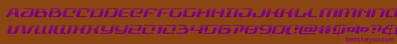 rangepaladinhalfital Font – Purple Fonts on Brown Background