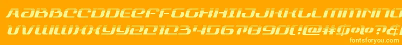 rangepaladinhalfital Font – Yellow Fonts on Orange Background