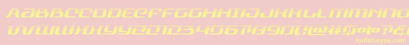 Czcionka rangepaladinhalfital – żółte czcionki na różowym tle