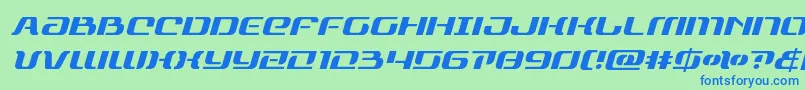 rangepaladinital-Schriftart – Blaue Schriften auf grünem Hintergrund