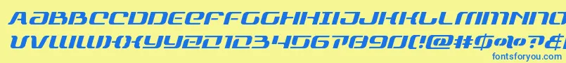 Шрифт rangepaladinital – синие шрифты на жёлтом фоне