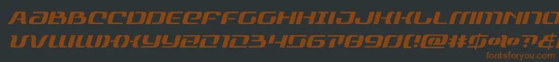 rangepaladinital-Schriftart – Braune Schriften auf schwarzem Hintergrund