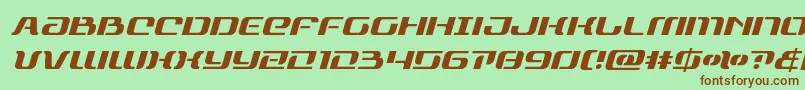 rangepaladinital-Schriftart – Braune Schriften auf grünem Hintergrund