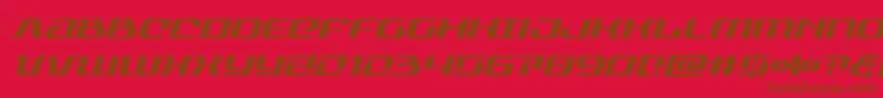 Fonte rangepaladinital – fontes marrons em um fundo vermelho
