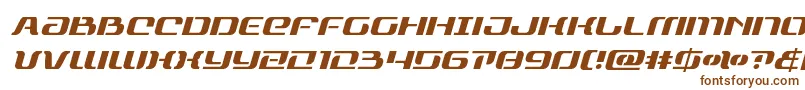 フォントrangepaladinital – 白い背景に茶色のフォント