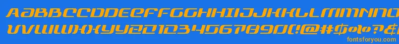 rangepaladinital Font – Orange Fonts on Blue Background