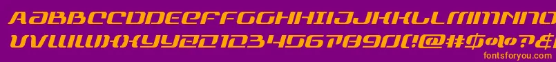 rangepaladinital Font – Orange Fonts on Purple Background