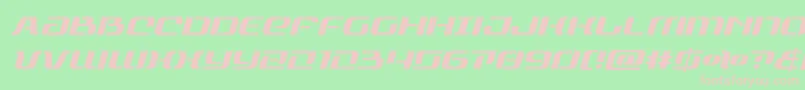 Fonte rangepaladinital – fontes rosa em um fundo verde