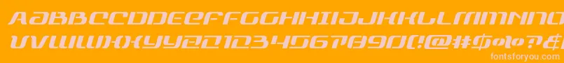 Fonte rangepaladinital – fontes rosa em um fundo laranja