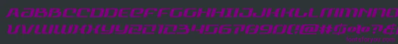 Police rangepaladinital – polices violettes sur fond noir