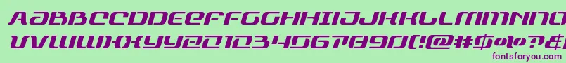 rangepaladinital Font – Purple Fonts on Green Background