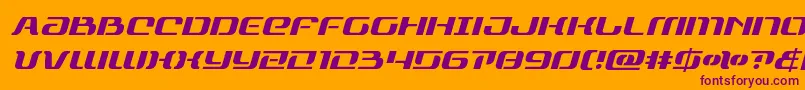 Шрифт rangepaladinital – фиолетовые шрифты на оранжевом фоне