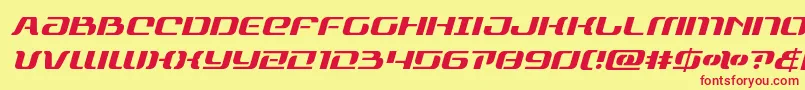 rangepaladinital-Schriftart – Rote Schriften auf gelbem Hintergrund