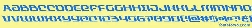 Шрифт rangepaladinleft – синие шрифты на жёлтом фоне