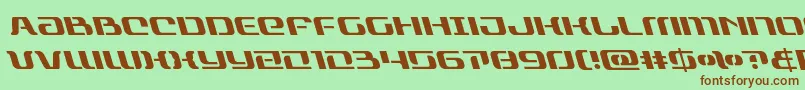 rangepaladinleft-Schriftart – Braune Schriften auf grünem Hintergrund
