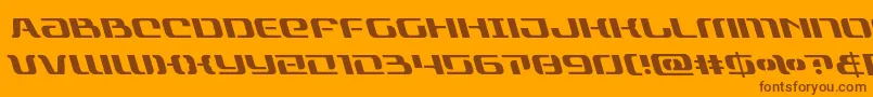 rangepaladinleft-Schriftart – Braune Schriften auf orangefarbenem Hintergrund