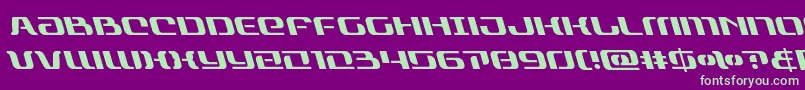 rangepaladinleft Font – Green Fonts on Purple Background