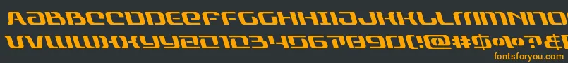 rangepaladinleft Font – Orange Fonts on Black Background