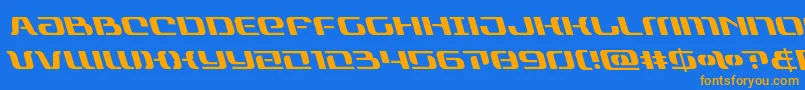 Police rangepaladinleft – polices orange sur fond bleu