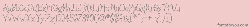 Anywl Font – Gray Fonts on Pink Background