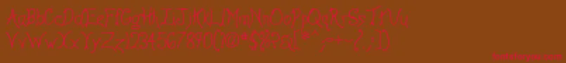 Anywl Font – Red Fonts on Brown Background