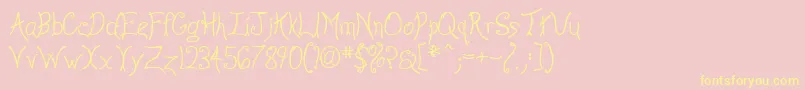 Anywl Font – Yellow Fonts on Pink Background