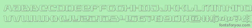 rangepaladinout Font – Gray Fonts on Green Background