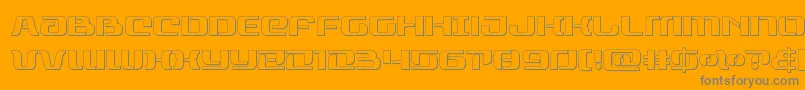 rangepaladinout Font – Gray Fonts on Orange Background