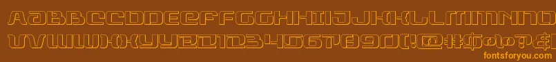 rangepaladinout Font – Orange Fonts on Brown Background