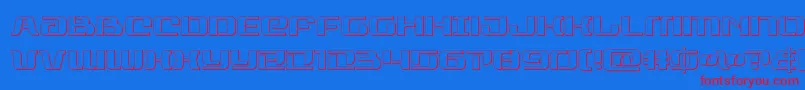 rangepaladinout Font – Red Fonts on Blue Background