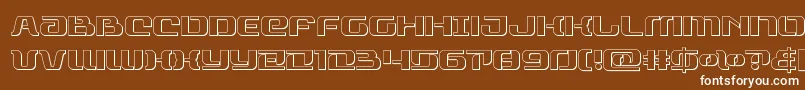 rangepaladinout Font – White Fonts on Brown Background