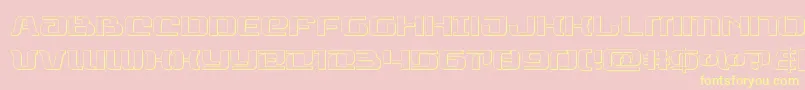 rangepaladinout Font – Yellow Fonts on Pink Background