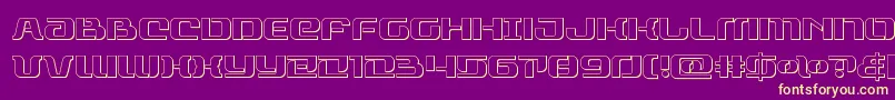 rangepaladinout Font – Yellow Fonts on Purple Background