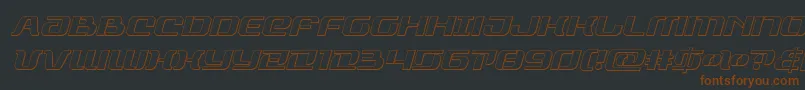 rangepaladinoutital-fontti – ruskeat fontit mustalla taustalla