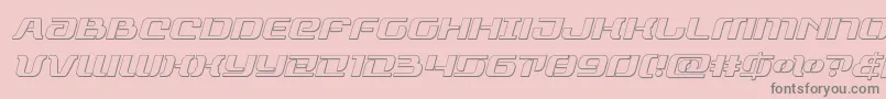 rangepaladinoutital-Schriftart – Graue Schriften auf rosa Hintergrund