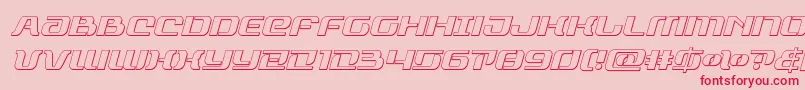 rangepaladinoutital-Schriftart – Rote Schriften auf rosa Hintergrund