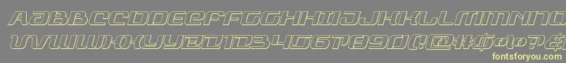 rangepaladinoutital Font – Yellow Fonts on Gray Background