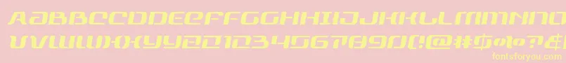 rangepaladinsemital-Schriftart – Gelbe Schriften auf rosa Hintergrund