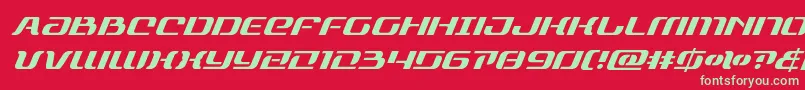 rangepaladinsuperital Font – Green Fonts on Red Background