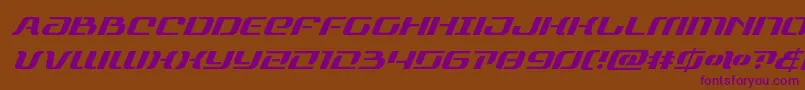 rangepaladinsuperital Font – Purple Fonts on Brown Background